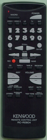 KENWOOD A70-1043-05 RCR0804 Genuine  OEM original Remote