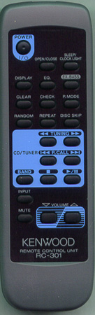 KENWOOD A70-1260-08 RC301 Genuine OEM original Remote