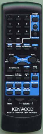 KENWOOD A70-1468-25 RCR0511 Genuine  OEM original Remote