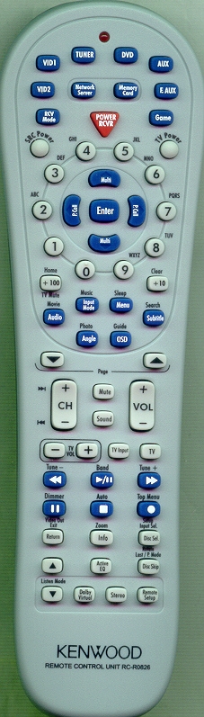 KENWOOD A70-1650-05 RC-R0826 Genuine OEM original Remote