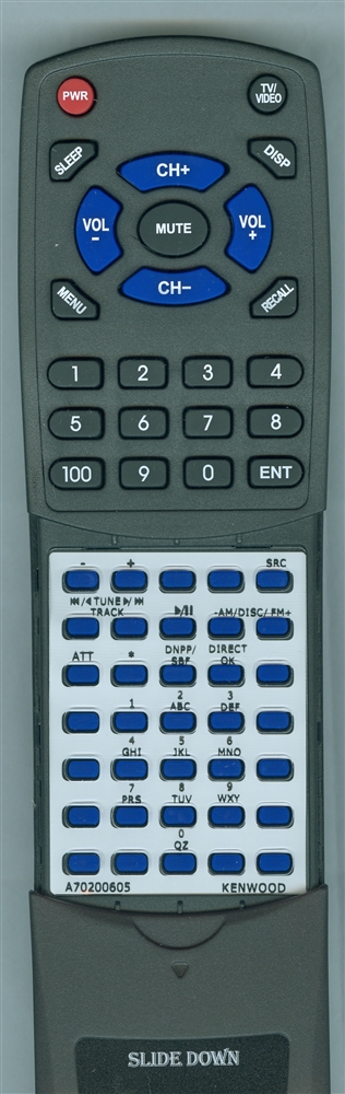 KENWOOD A70-2006-05 RC-601 replacement Redi Remote