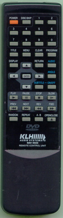 KLH DAV5022 DAV5022 Genuine  OEM original Remote