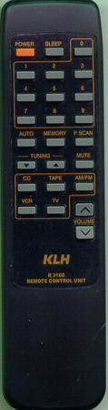 KLH R3100 R3100 Genuine  OEM original Remote