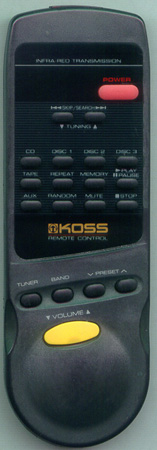 KOSS HH3505BSR HH3505BSR Genuine  OEM original Remote