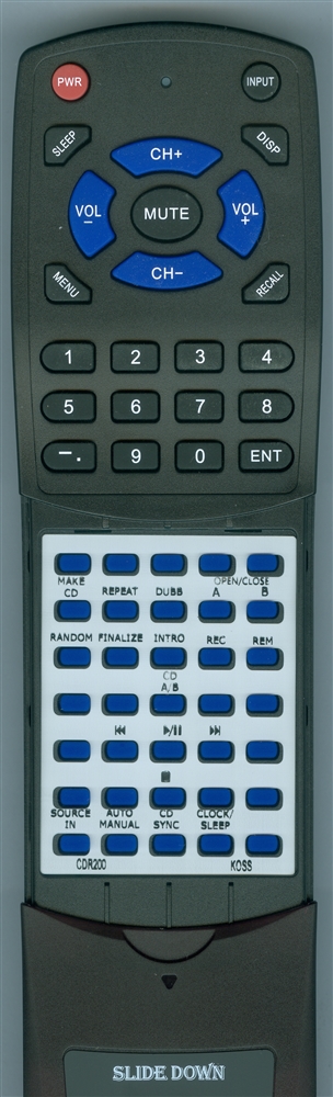 KOSS CDR200 CDR200 replacement Redi Remote