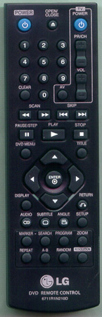 LG 6711R1N210D 6711R1N210D Genuine  OEM original Remote