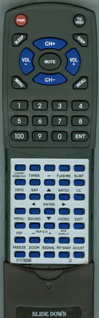 LG 6710T00009B 6710T00009B replacement Redi Remote
