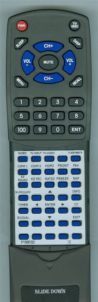 LG 6710V00004C 6710V00004C replacement Redi Remote