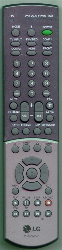 LG 6710900004C Refurbished Genuine OEM Original Remote