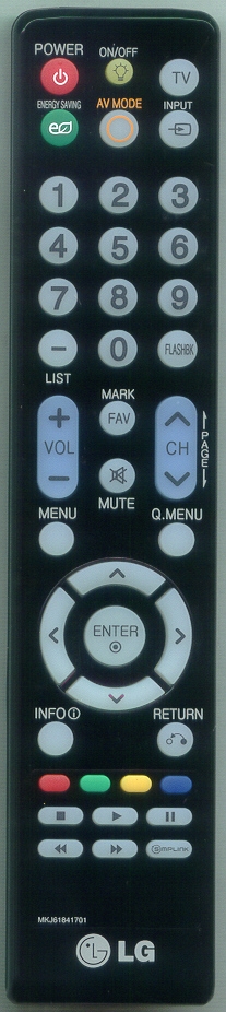 LG MKJ61841701 Refurbished Genuine OEM Original Remote
