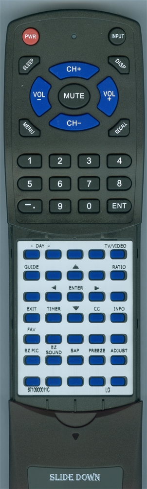 LG 6710900011C replacement Redi Remote