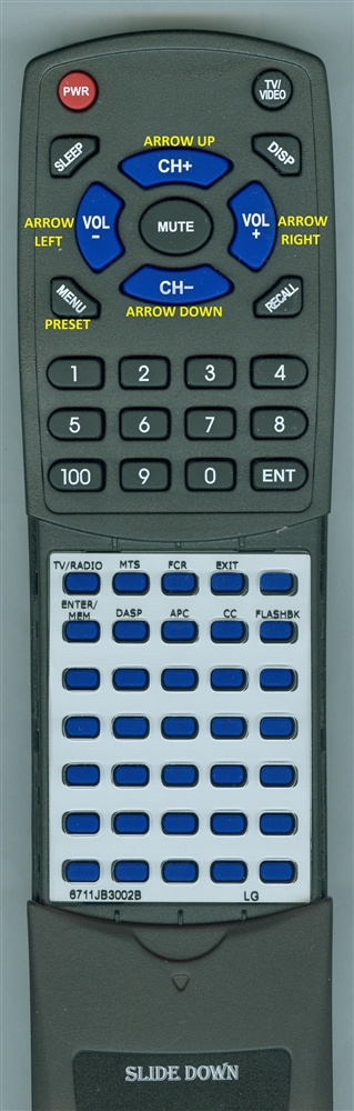 LG 6711JB3002B replacement Redi Remote