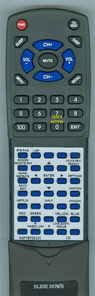 LG AGF78700101 AN-MR650A replacement Redi Remote