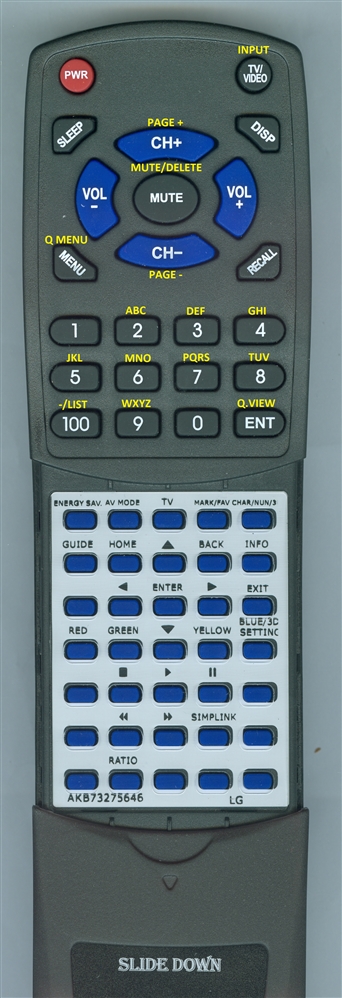 LG AKB73275646 replacement Redi Remote