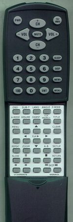 MAGNAVOX MPD845REMOTE replacement Redi Remote