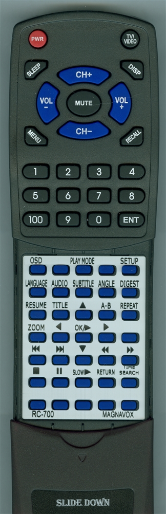 MAGNAVOX S06060 RC700 replacement Redi Remote