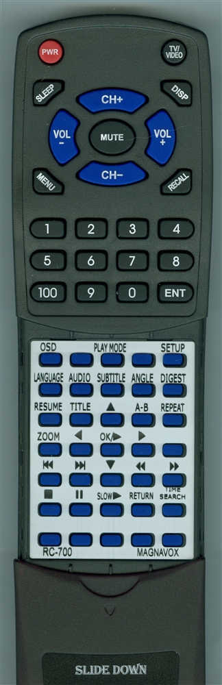 MAGNAVOX S06060 RC-700 replacement Redi Remote