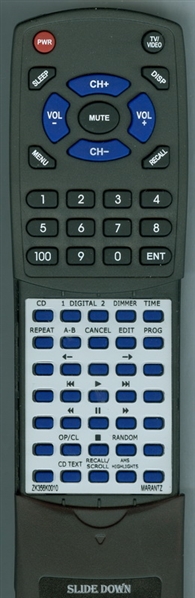 MARANTZ ZK356K0010 RC-DA17CD replacement Redi Remote