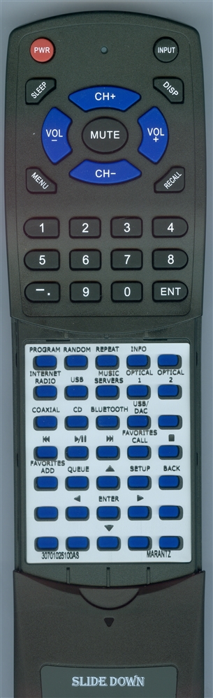 MARANTZ 30701025100AS RC001PMND replacement Redi Remote