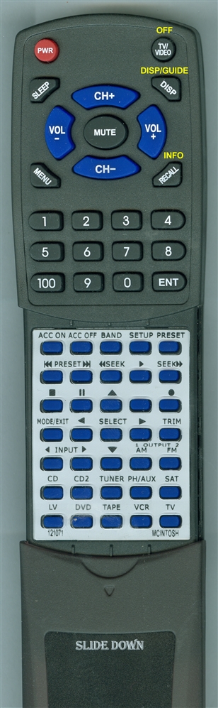 MCINTOSH 121071 HR071 replacement Redi Remote