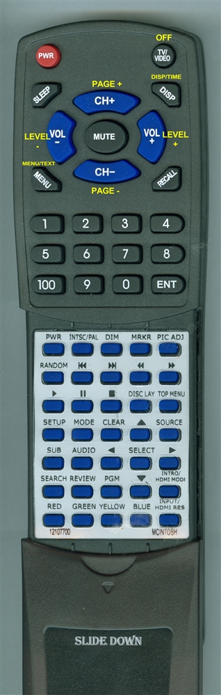 MCINTOSH 12107700 HR077 replacement Redi Remote