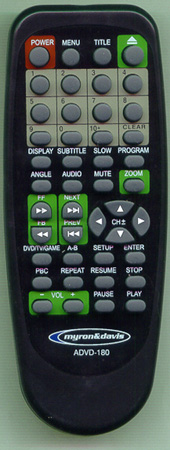 MYRON & DAVIS ART180 ADVD-180 Genuine OEM original Remote