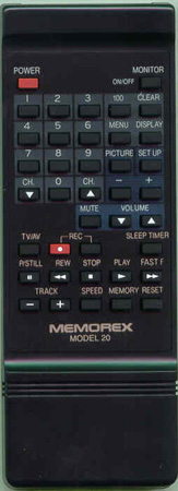 MEMOREX 105-086K MODEL20 Genuine  OEM original Remote