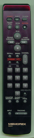 MEMOREX 11231206 SM270 VSQS1035 Genuine  OEM original Remote