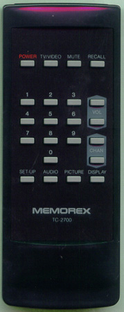 MEMOREX 105-172F TC2700 Genuine OEM original Remote