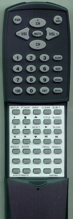 MEMOREX MVDP1077REMOTE replacement Redi Remote