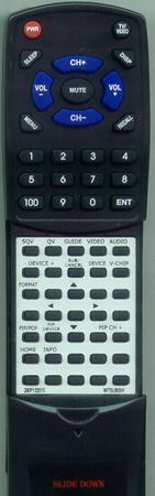 MITSUBISHI 290P122010 290P122A10 replacement Redi Remote