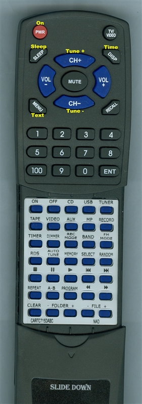 NAD CARTC715DABC SR7 replacement Redi Remote