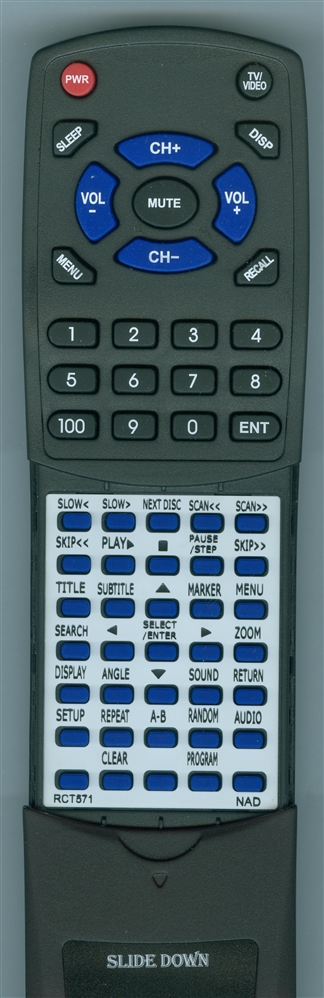 NAD RC-T571 DVD-2 replacement Redi Remote