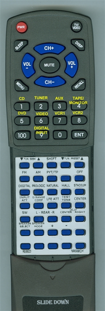 NAKAMICHI RE66-D3 AV8 replacement Replacement Remote