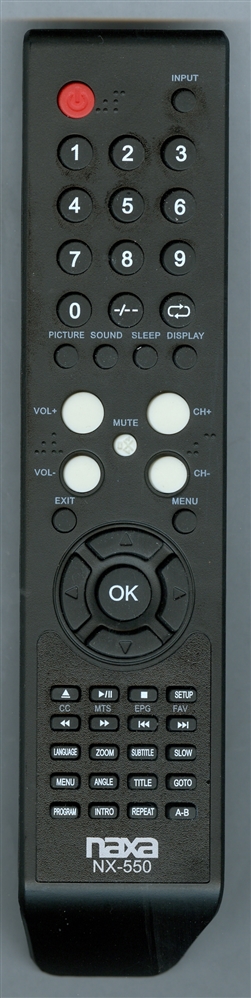 NAXA NX550 WHITE NX-550 Genuine  OEM original Remote