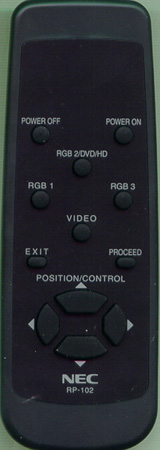 NEC 3S120021 RP102 Genuine  OEM original Remote