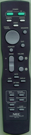 NEC 3S120222 RP114 Genuine  OEM original Remote