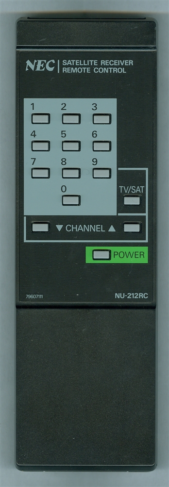 NEC 79607111 NU212RC Refurbished Genuine OEM Original Remote