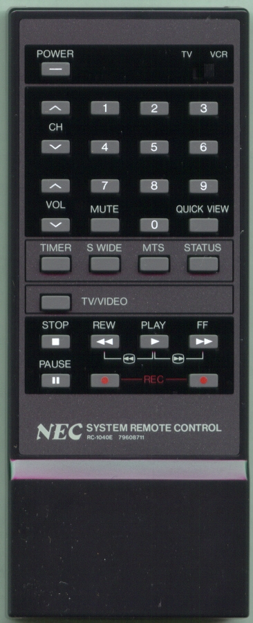 NEC 79608711 RC1040E Refurbished Genuine OEM Original Remote