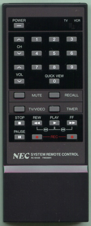 NEC 79608811 RC1042E Genuine  OEM original Remote
