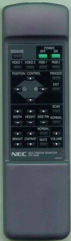 NEC 79644641 RD346E Refurbished Genuine OEM Original Remote