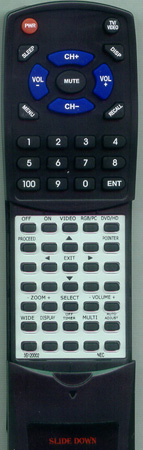 NEC 3S120002 RP100E replacement Redi Remote