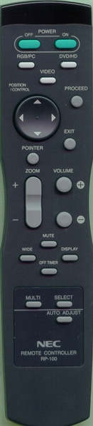 NEC 3S120001 RP-100 Refurbished Genuine OEM Original Remote
