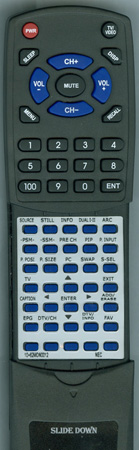 NEC 10+62MON0012 replacement Redi Remote