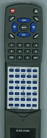 NEC 98GRABDANENEC RL57Q2 replacement Redi Remote