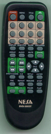 NESA VISION DVD3003T Genuine OEM original Remote