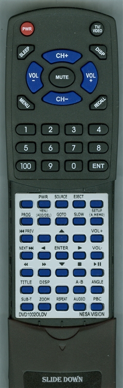 NESA VISION DVD1002 OLD VERSION replacement Redi Remote