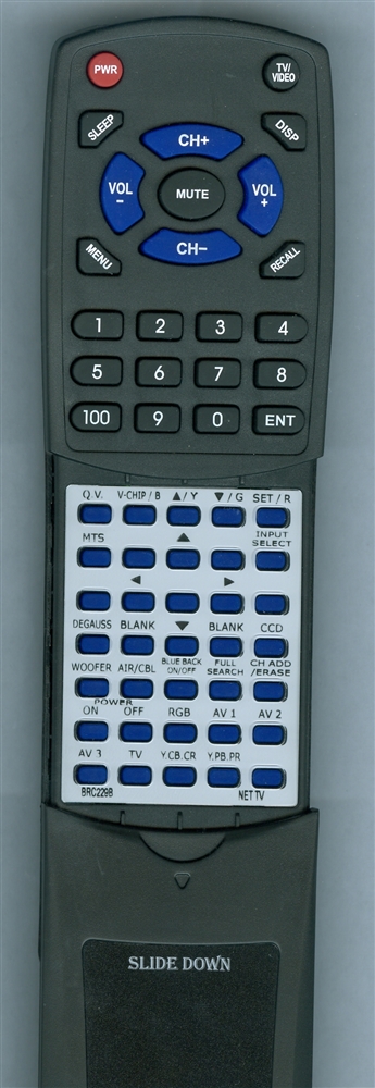 NET TV BRC-229B replacement Redi Remote