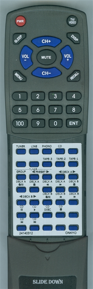 ONKYO 24140312 RC312S replacement Redi Remote