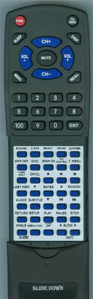 ONKYO 24140563 RC-563DV replacement Redi Remote